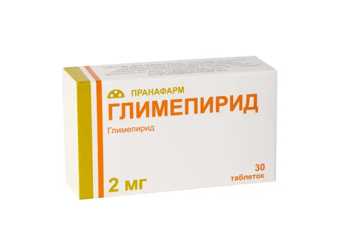ГЛИМЕПИРИД табл. 2мг N30 (Пранафарм, РФ)