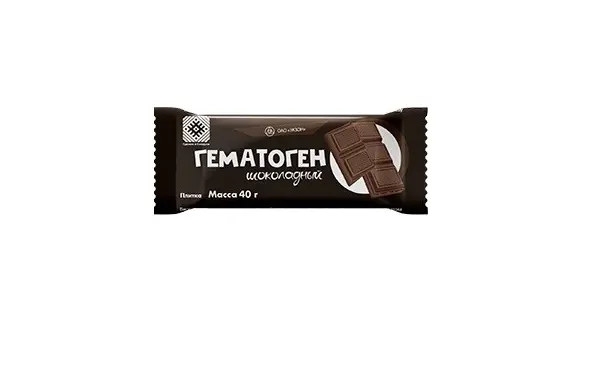 ГЕМАТОГЕН Шоколадный плитка 40г N1 (Экзон, РФ)
