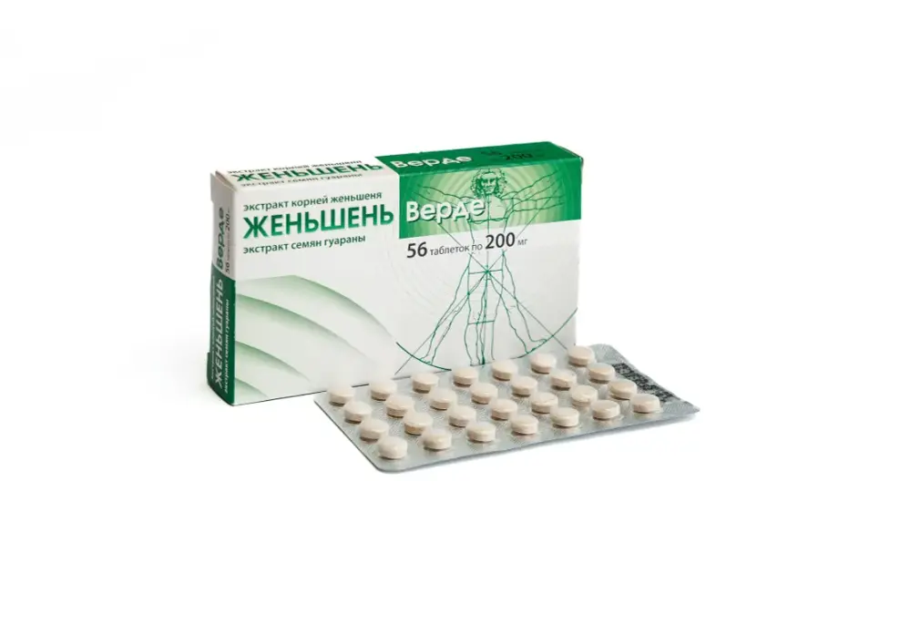ЖЕНЬШЕНЬ Верде табл. 0.2г N56 (Авен, РФ)