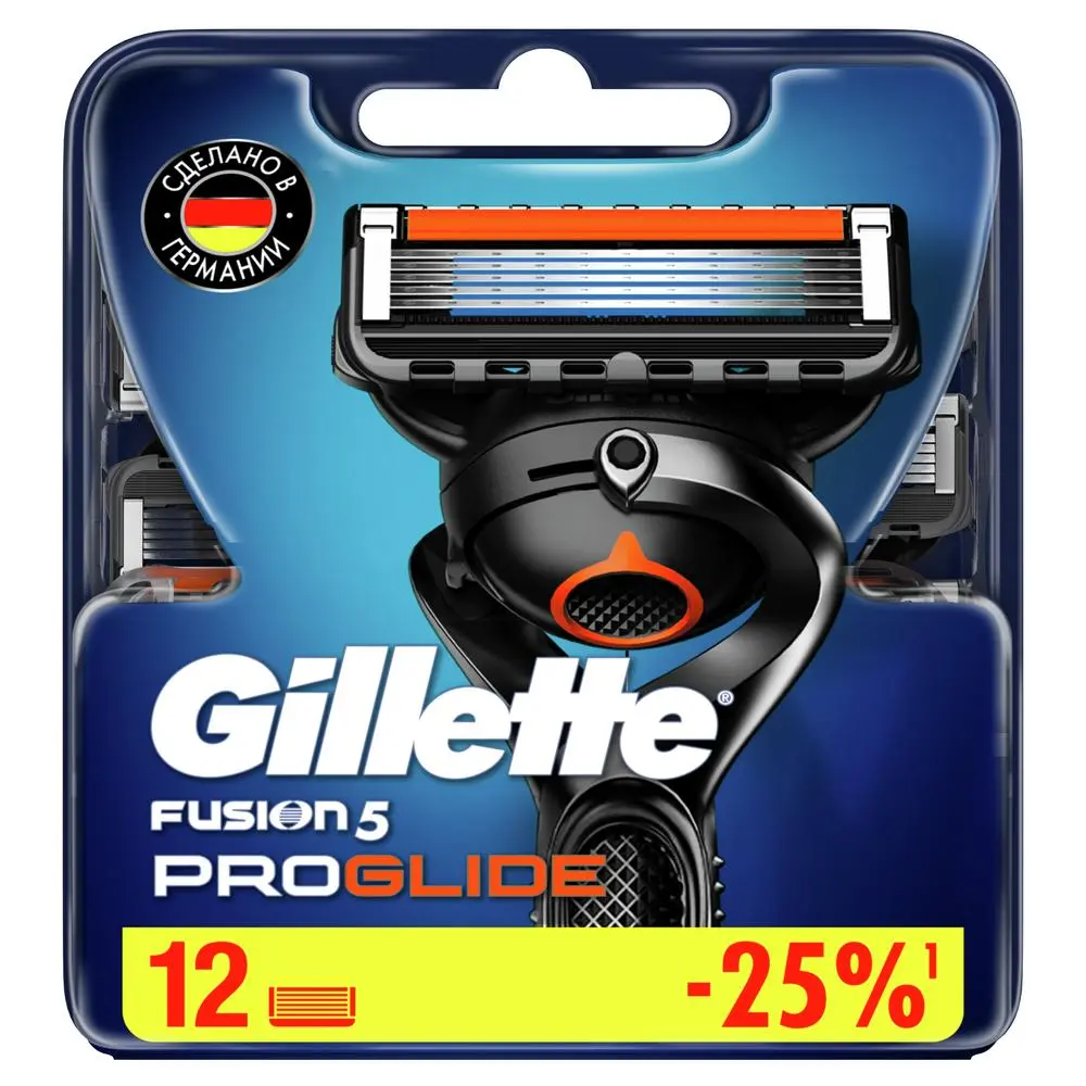 ЖИЛЛЕТТ кассеты Fusion 5 Proglide N12 (ПРОКТЕР & ГЕМБЛ , ГЕРМАНИЯ)