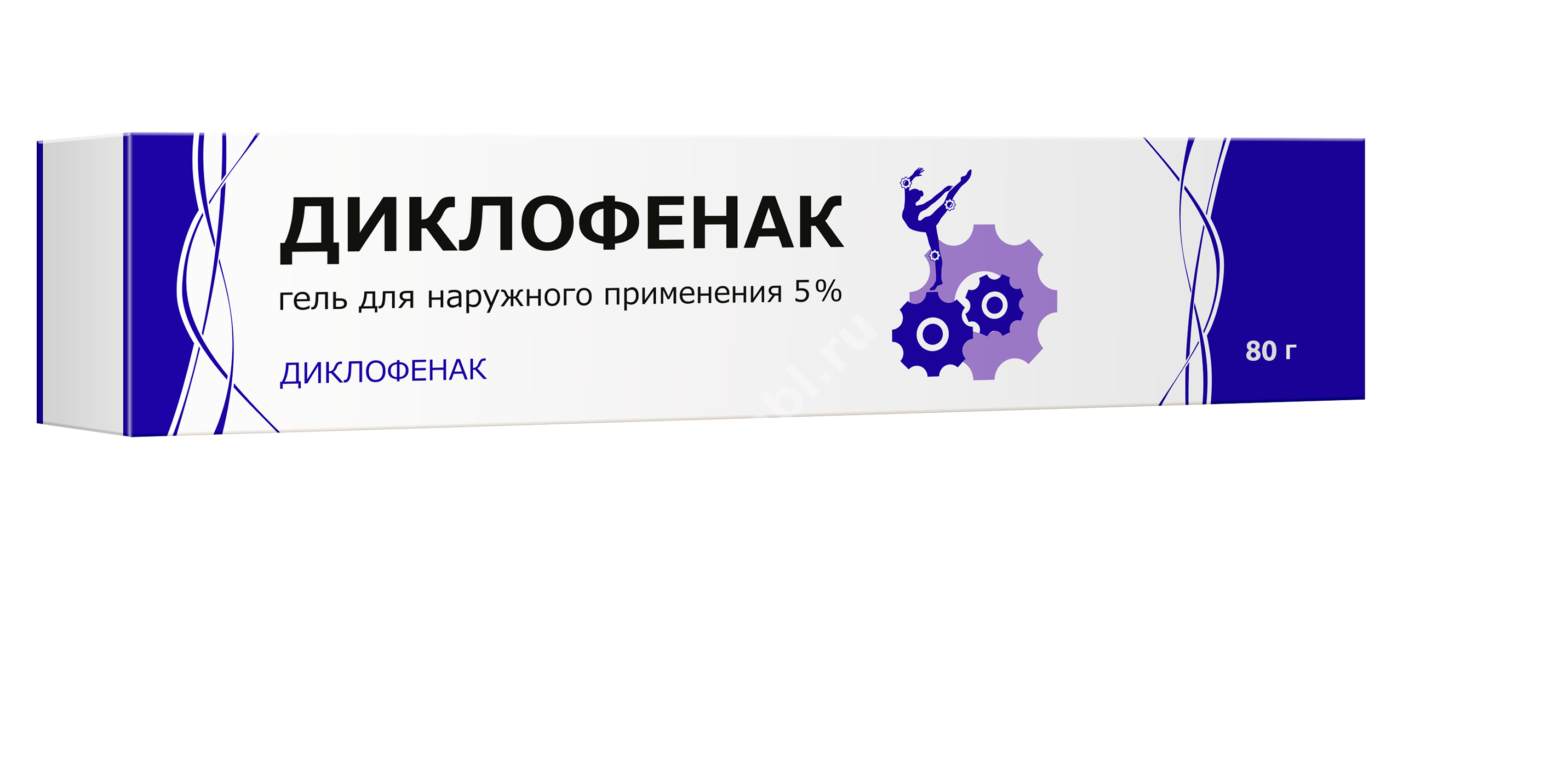 ДИКЛОФЕНАК гель (туба) 5% - 80г N1 (Тульская Ф.Ф., РФ)