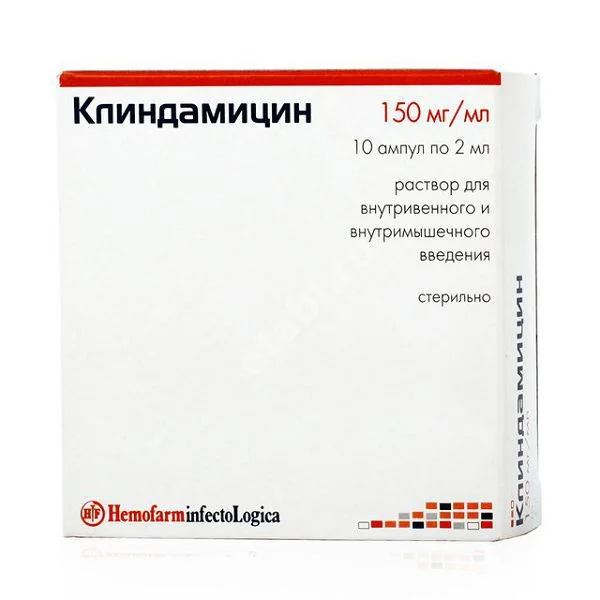 КЛИНДАМИЦИН р-р д/ин. (амп.) 150мг/мл - 2мл N10 (ШТАДА, СЕРБИЯ)