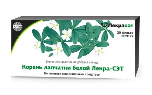 ЛАПЧАТКА БЕЛАЯ КОРНЕВИЩА (фильтр-пак.) 1.5г N20 (Лекра-СЭТ, РФ)