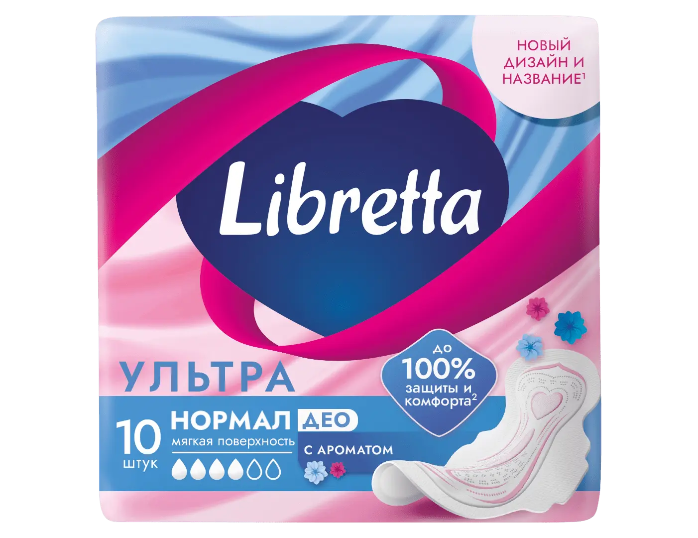 ЛИБРЕСС (LIBRESSE) прокладки гигиенические Ультра Нормал Део N10 (ЭвоКом, РФ)