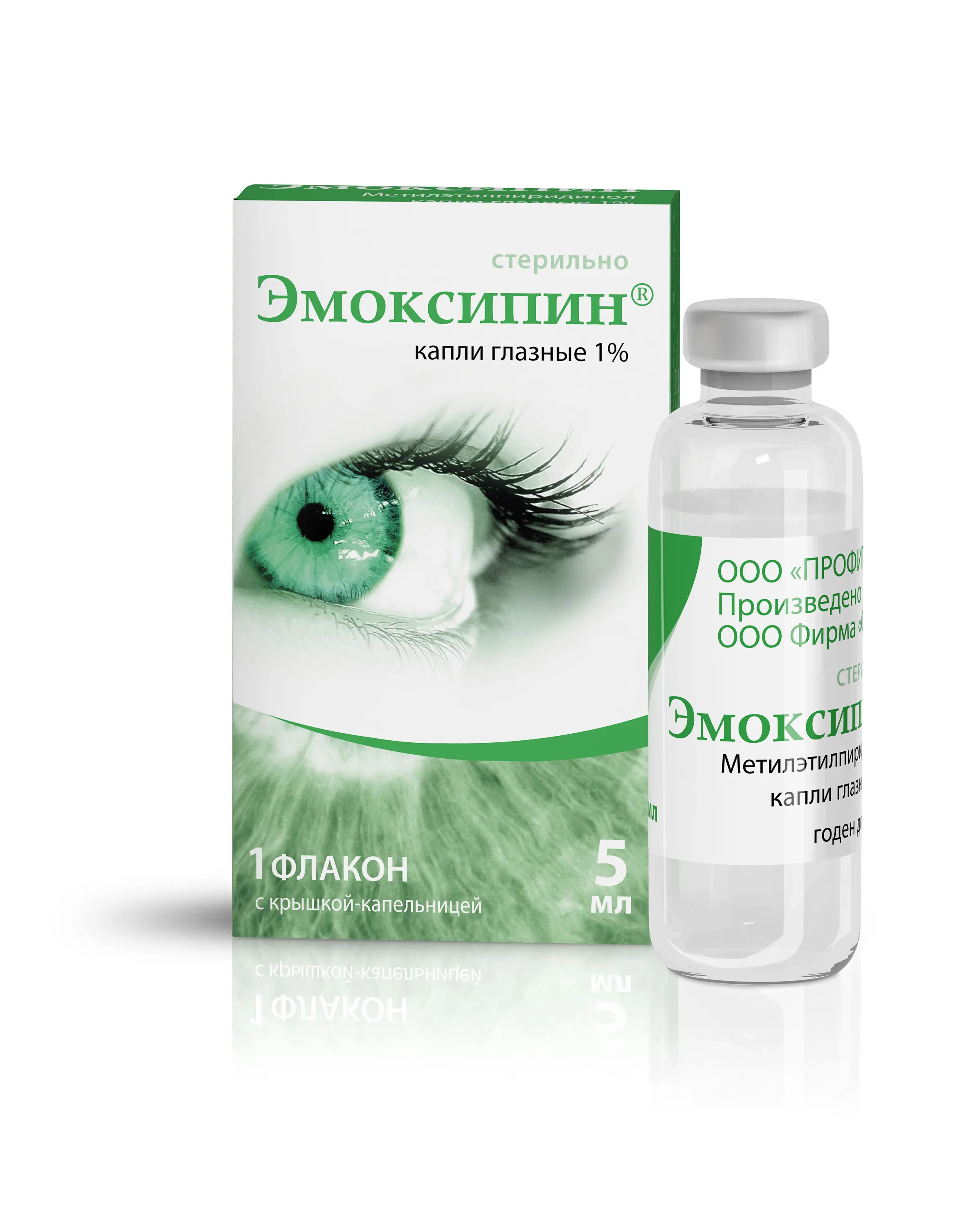 ЭМОКСИПИН капли глазн. (фл.-кап.) 1% - 5мл N1 (Фармстандарт Лексредства, РФ)