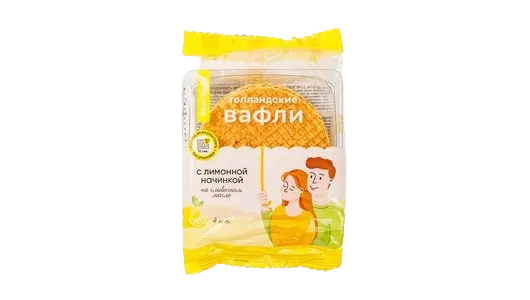 ВКУСВИЛЛ вафли Голландские с лимонной начинкой 150г (Крекер, РФ)