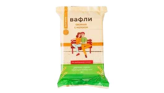 ВКУСВИЛЛ вафли овсяные с молоком без добавления сахара 180г (Услада, РФ)