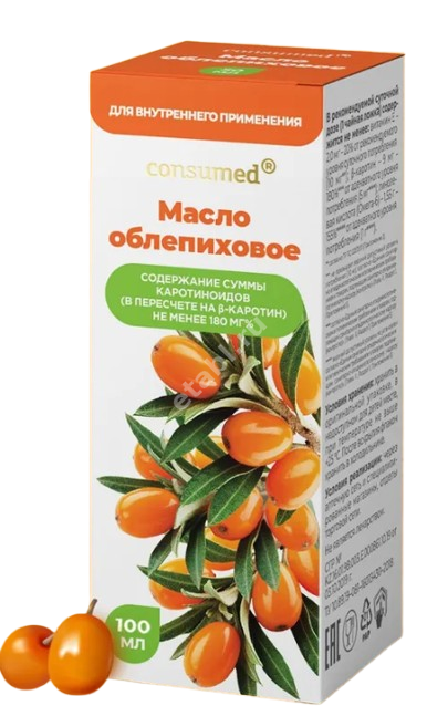 ОБЛЕПИХОВОЕ МАСЛО (фл.) 25мг% - 100мл N1 (МИРРОЛЛА, РФ)