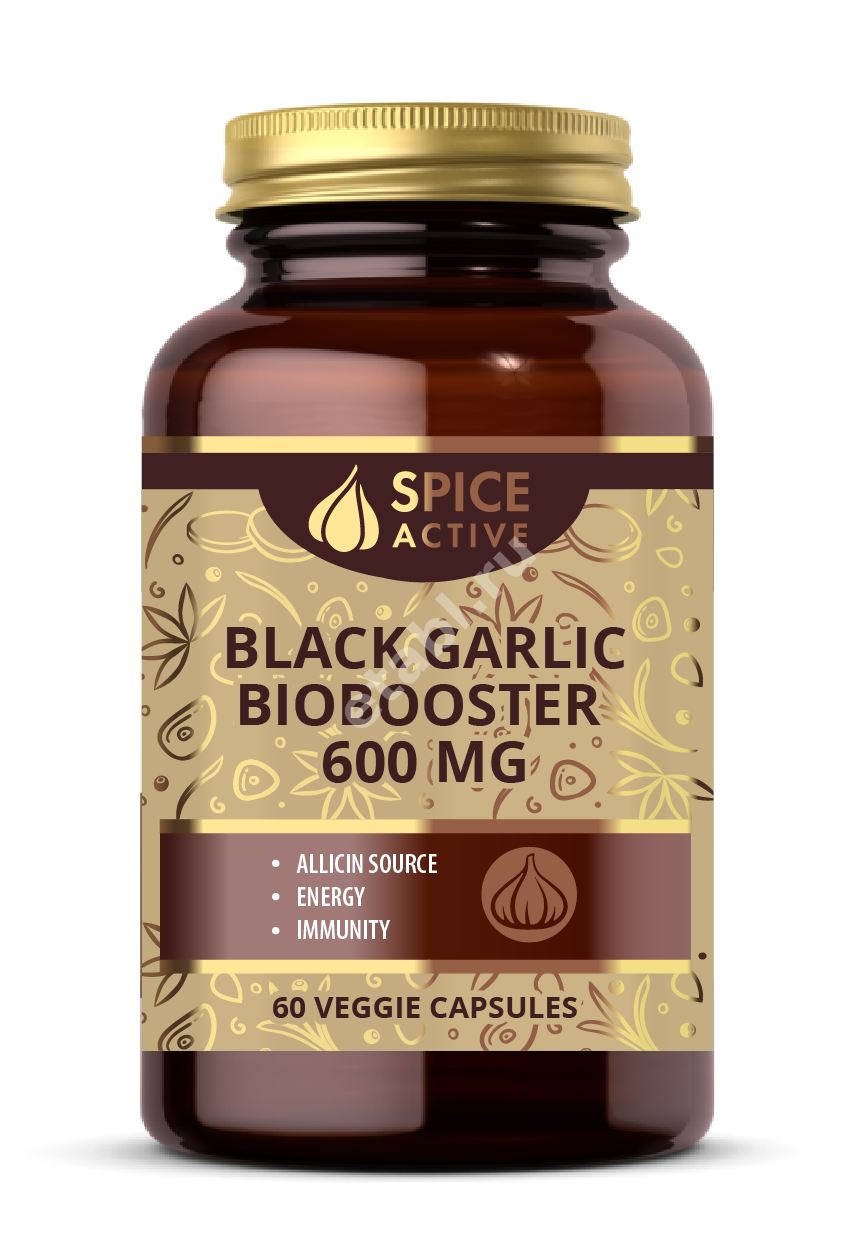 ЧЕСНОК ЧЕРНЫЙ Спайс Актив (Spice Active) биобустер капс. (банк.) 0.6г N60 (Примеа СИА Лимитед, ЛАТВИЯ)