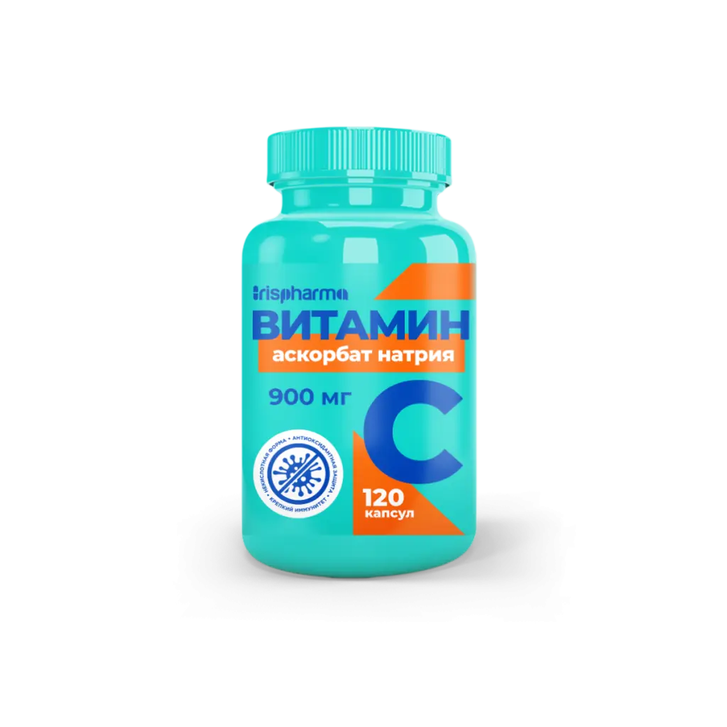 ВИТАМИН С Ирисфарма Аскорбат натрия капс. 900мг - 1.143г N120 (Сапплемент групп, РФ)