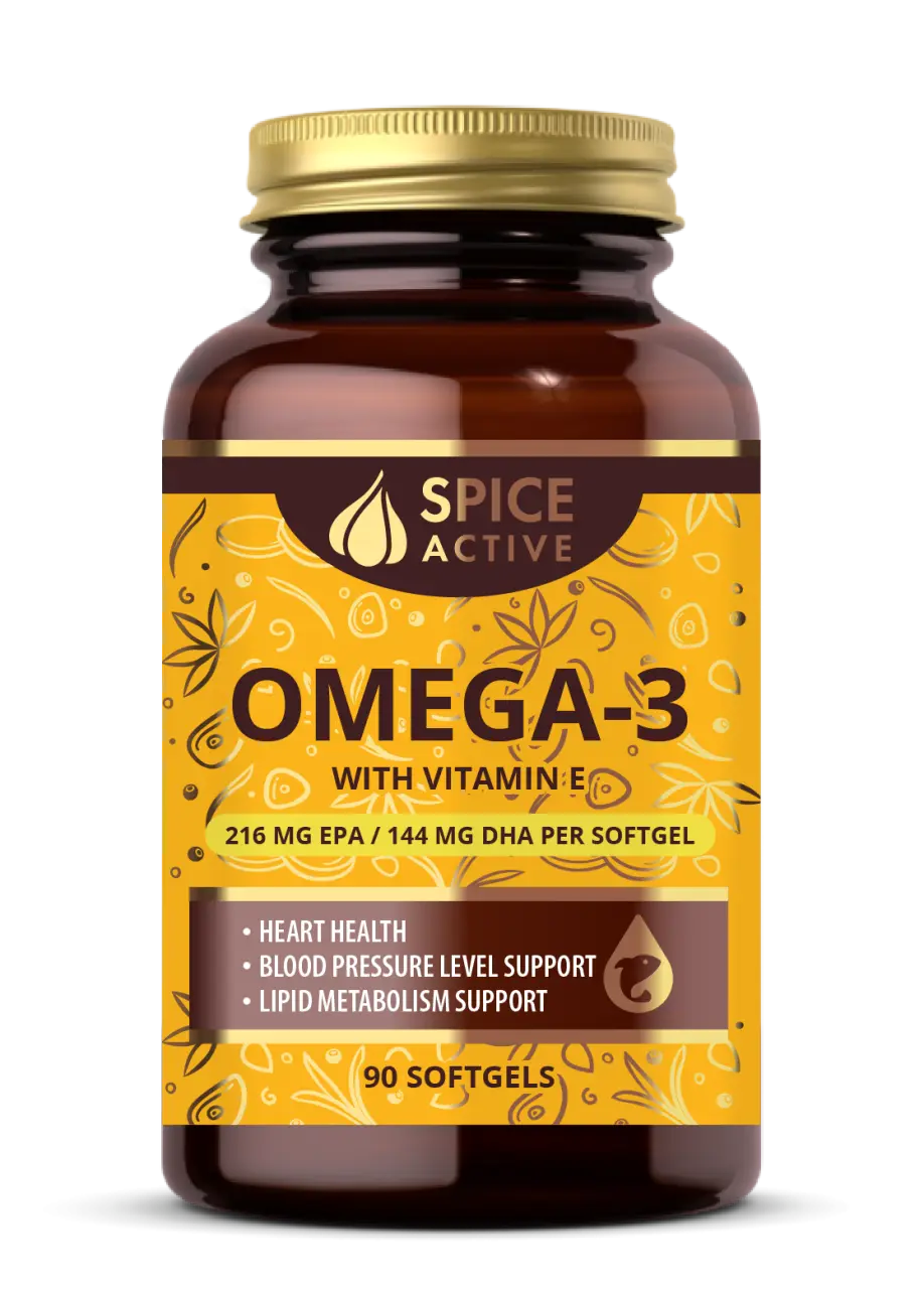 ОМЕГА-3 Спайс Актив (Spice Active) вит. Е капс. 1.605г N90 (Примеа Лимитед, ВЕЛИКОБРИТАНИЯ)