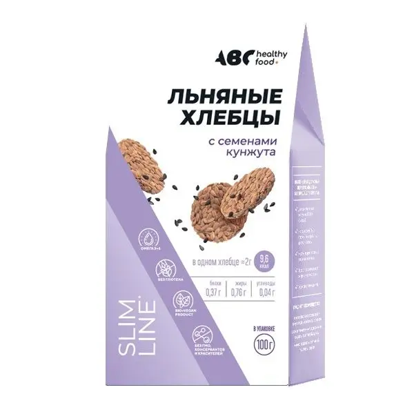 ХЛЕБЦЫ льняные 100г Кунжут (Олеос, РФ)