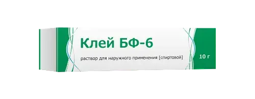 КЛЕЙ БФ-6 р-р д/наружн. прим. спирт. (туба) 10г N1 (Тульская Ф.Ф., РФ)