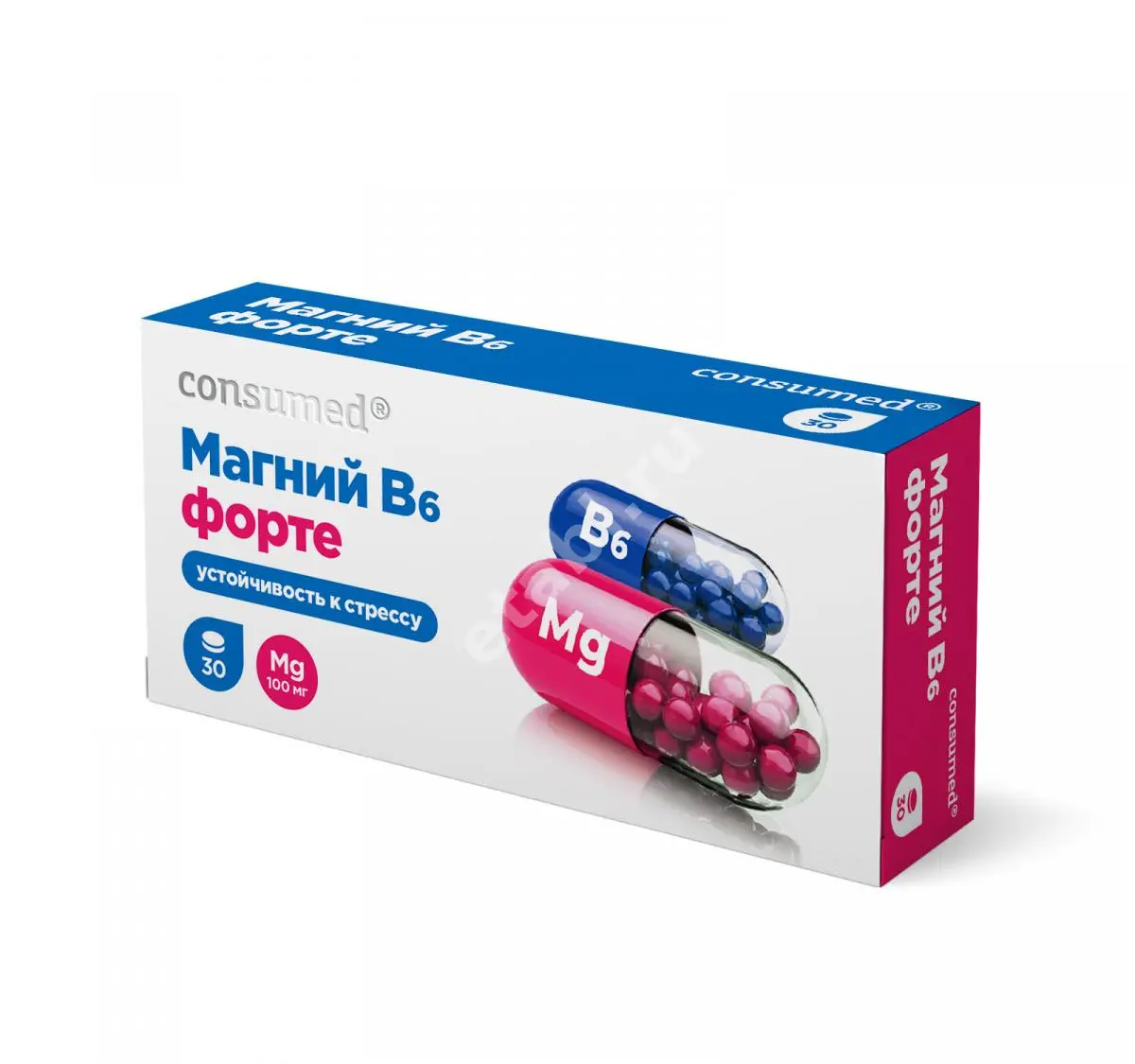 МАГНИЙ В6 ФОРТЕ Консумед табл. 0.8г N30 (Квадрат-С, РФ)
