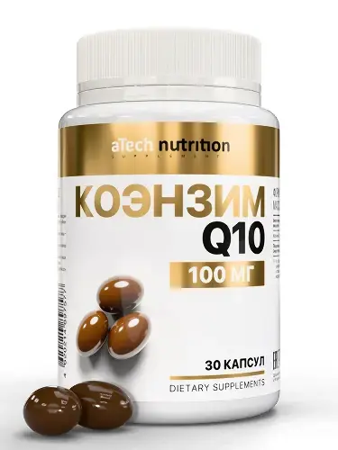 КОЭНЗИМ Q10 Атеч Нутритион (Atech nutrition) капс. 100мг - 0.7г N30 (Арсенал Атлета, РФ)