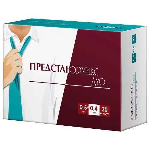 ПРЕДСТАНОРМИКС ДУО капс. с модиф. высв. 0.5мг+0.4мг N30 (ФАРМАСИНТЕЗ, РФ)