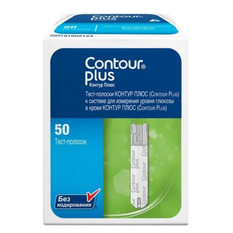 ТЕСТ-ПОЛОСКИ к глюкометру Contour Plus N50 (АСЦЕНЗИЯ, ЯПОНИЯ/ШВЕЙЦАРИЯ)