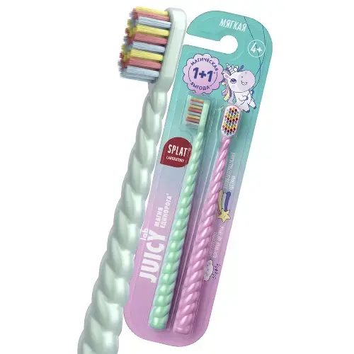 СПЛАТ Juicy Lab зубная щетка Магия Единорога с ионами серебра мягк 4+ N2 (СкайЛаб ФИЛИАЛ, РФ)