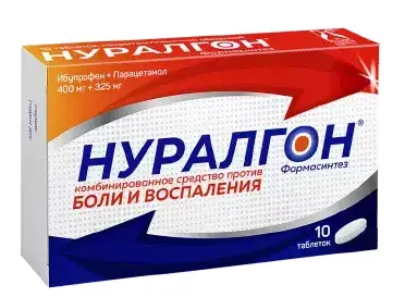 НУРАЛГОН Фармасинтез табл. п.п.о. 400мг+325мг N10 (РиониФарм, РФ)