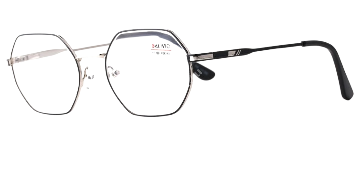 ОЧКИ ГОТОВЫЕ женские Salivio металл серебро арт.SA5020/С6 Sph -4,00 (Гиангкси Хенгтонглассес Мануфактуре , КИТАЙ)