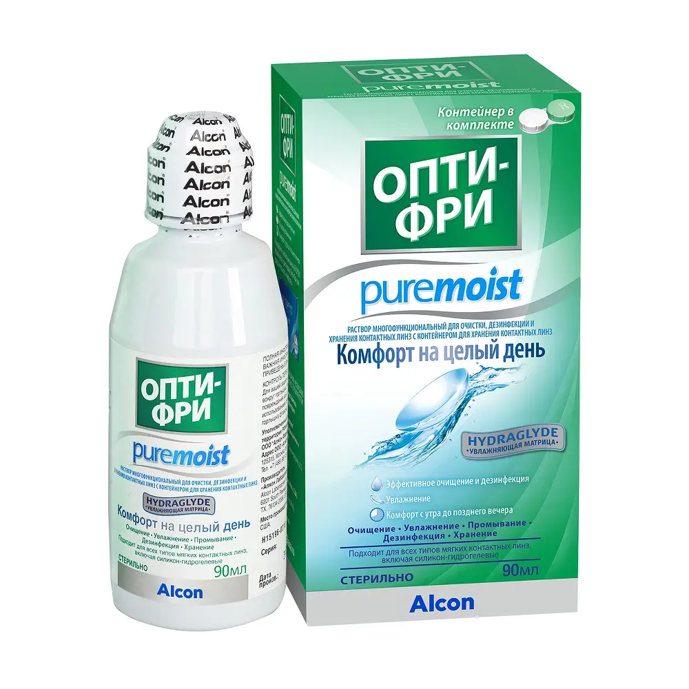 ОПТИ-ФРИ Pure Moist р-р д/конт линз 90мл (НОВАРТИС  ФАРМА, СИНГАПУР)