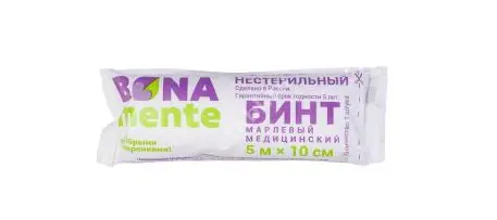 БИНТ МАРЛЕВЫЙ нестер. 10х500см (инд.уп.) (Навтекс ХБК, РФ)