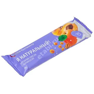 Я НАТУРАЛЬНЫЙ! батончик-мюсли 25г Абрикос (Витамин Продукт, РФ)