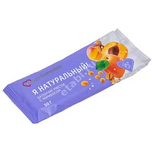 Я НАТУРАЛЬНЫЙ! батончик-мюсли 50г Абрикос (Витамин Продукт, РФ)