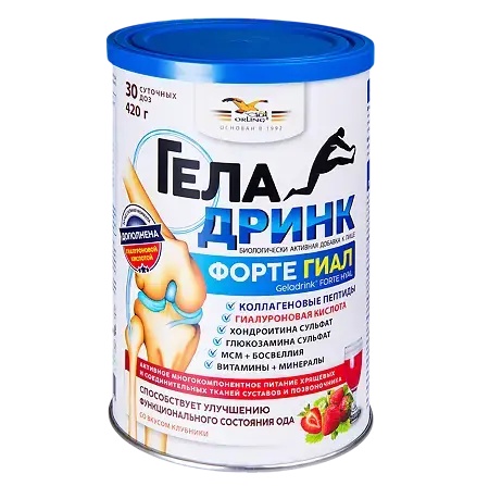 ГЕЛАДРИНК ФОРТЕ ГИАЛ пор. 420г N1 Клубника (Орлинг, ЧЕХИЯ)