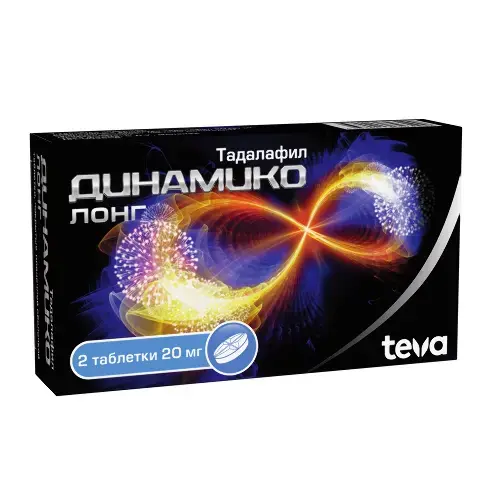 ДИНАМИКО ЛОНГ табл. п.п.о. 20мг N2 (ТЕВА, ИЗРАИЛЬ/ИСПАНИЯ)