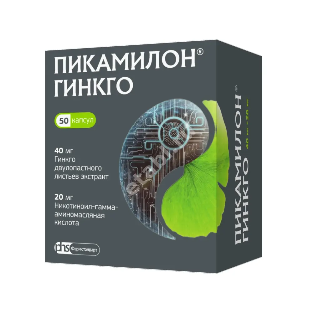 ПИКАМИЛОН ГИНКГО капс. 40мг+20мг N50 (ФАРМСТАНДАРТ, РФ)