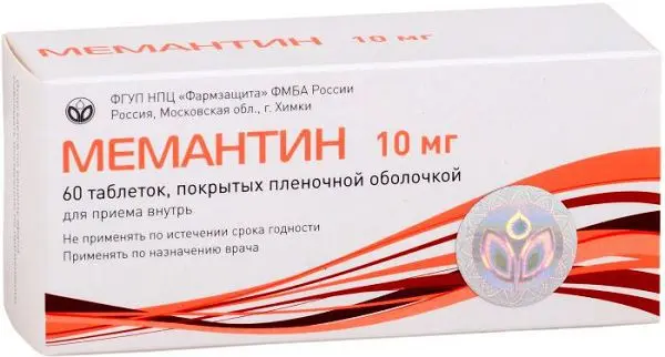 МЕМАНТИН табл. п.п.о. 10мг N60 (Фармзащита НПЦ ФГУП, РФ)
