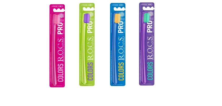 РОКС Pro зубная щетка Колорс средн. жестк. (ДИАРСИ (R.O.C.S.), РФ)