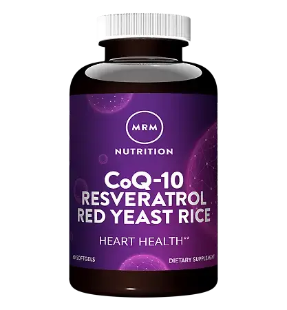 РЕСВЕРАТРОЛ МРМ (MRM) CO Q10 красный дрожжевой рис капс. 2г N60 (НАУ ФУДС, США)