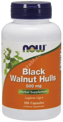 ЧЕРНЫЙ ОРЕХ НАУ (NOW) капс. 0.605г N100 (НАУ ФУДС, США)