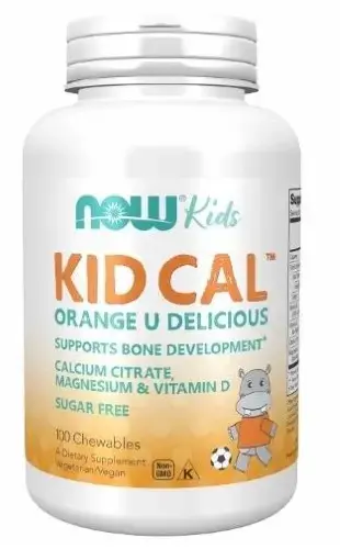 ДЕТСКИЙ КАЛЬЦИЙ НАУ (NOW) табл. жев. 2.184г N100 Апельсин (НАУ ФУДС, США)