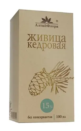 ЖИВИЦА КЕДРОВАЯ Алтайфлора с прополисом жидк. д/ внутр. прим. 15% - 100мл N1 (Алтайская чайная компания, РФ)