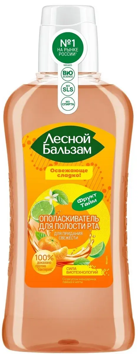 ЛЕСНОЙ БАЛЬЗАМ ополаскиватель для полости рта Мандарин/Лайм/Мята 400мл (Арнест ЮниРусь ООО, РФ)