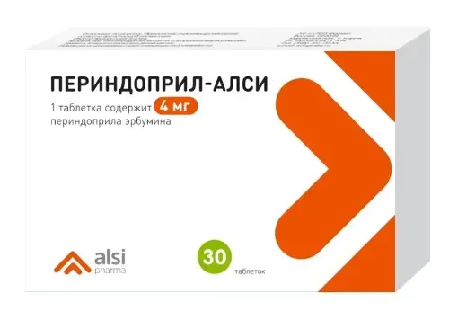 ПЕРИНДОПРИЛ табл. 4мг N30 (Алси Фарма, РФ)