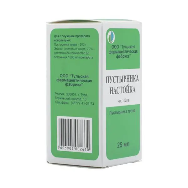 ПУСТЫРНИКА настойка (фл.) 25мл N1 (Тульская Ф.Ф., РФ)