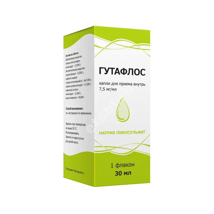 ГУТАФЛОС капли внутр. (фл.) 7.5мг/мл - 30мл N1 (Тульская Ф.Ф., РФ)