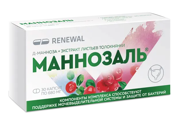 МАННОЗАЛЬ Реневал капс. 456мг+82мг N30 (ОБНОВЛЕНИЕ, РФ)