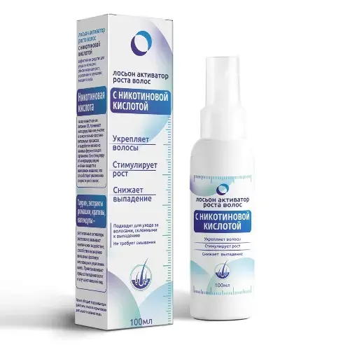 МЕДИКОМЕД лосьон для волос Активатор роста Никотиновая кислота 100мл (МЕДИКОМЕД, РФ)
