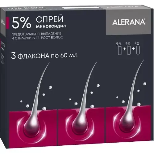 АЛЕРАНА спрей д/наружн. прим. (фл.) 5% - 60мл N3 (ВЕРТЕКС, РФ)