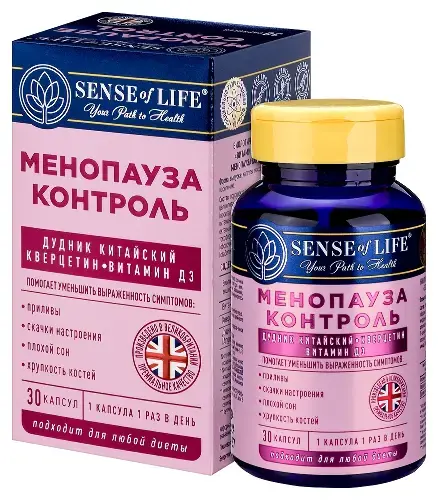 МЕНОПАУЗА КОНТРОЛЬ Sense of life Витаминный комплекс капс. 0.623г N30 (Квантум Солюшнс Груп, ВЕЛИКОБРИТАНИЯ)