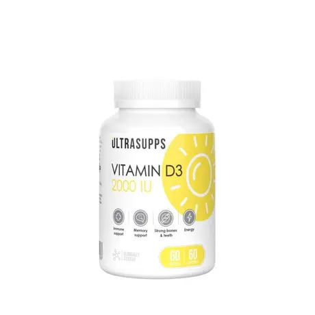 ВИТАМИН Д3 Ультрасаппс капс. 2 000МЕ - 0.26г N60 (Ультра Энерджи Сапплементс Трэйдинг, ОАЭ)