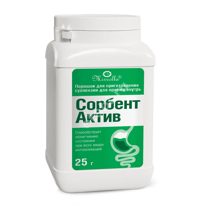 СОРБЕНТ АКТИВ Мирролла пор. д/внутр. прим. 25г N1 (Мирролла, РФ)