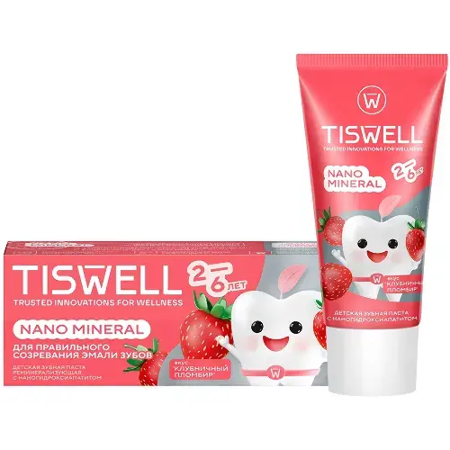 ТИСВЕЛ зубная паста реминерализующая/наногидроксиапатит 2+ 60г клубничный промбир (ЮНИЛЕВЕР , РФ)