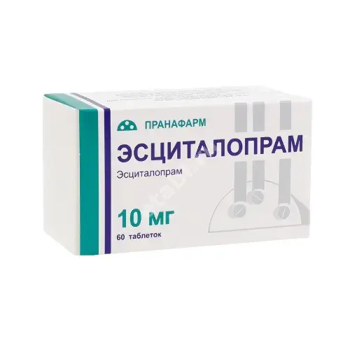 ЭСЦИТАЛОПРАМ табл. п.п.о. 10мг N60 (Пранафарм, РФ)