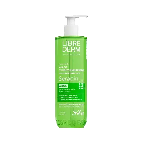 ЛИБРИДЕРМ Серацин гель очищающий микроотшелушивающий 400мл (Биофармлаб, РФ)